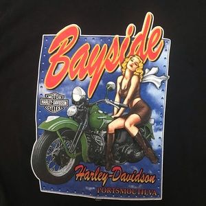 Harley Davidson Portsmouth retro Pinup size Large